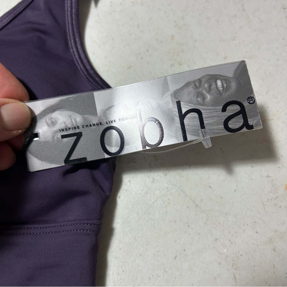 New Zobha Women’s Sports Bra Purple Small BNWT - Picture 4 of 7